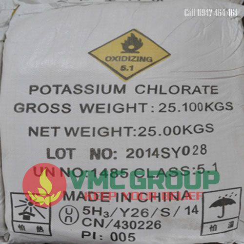 KCLO3 Kali clorat bao 25kg trung quoc